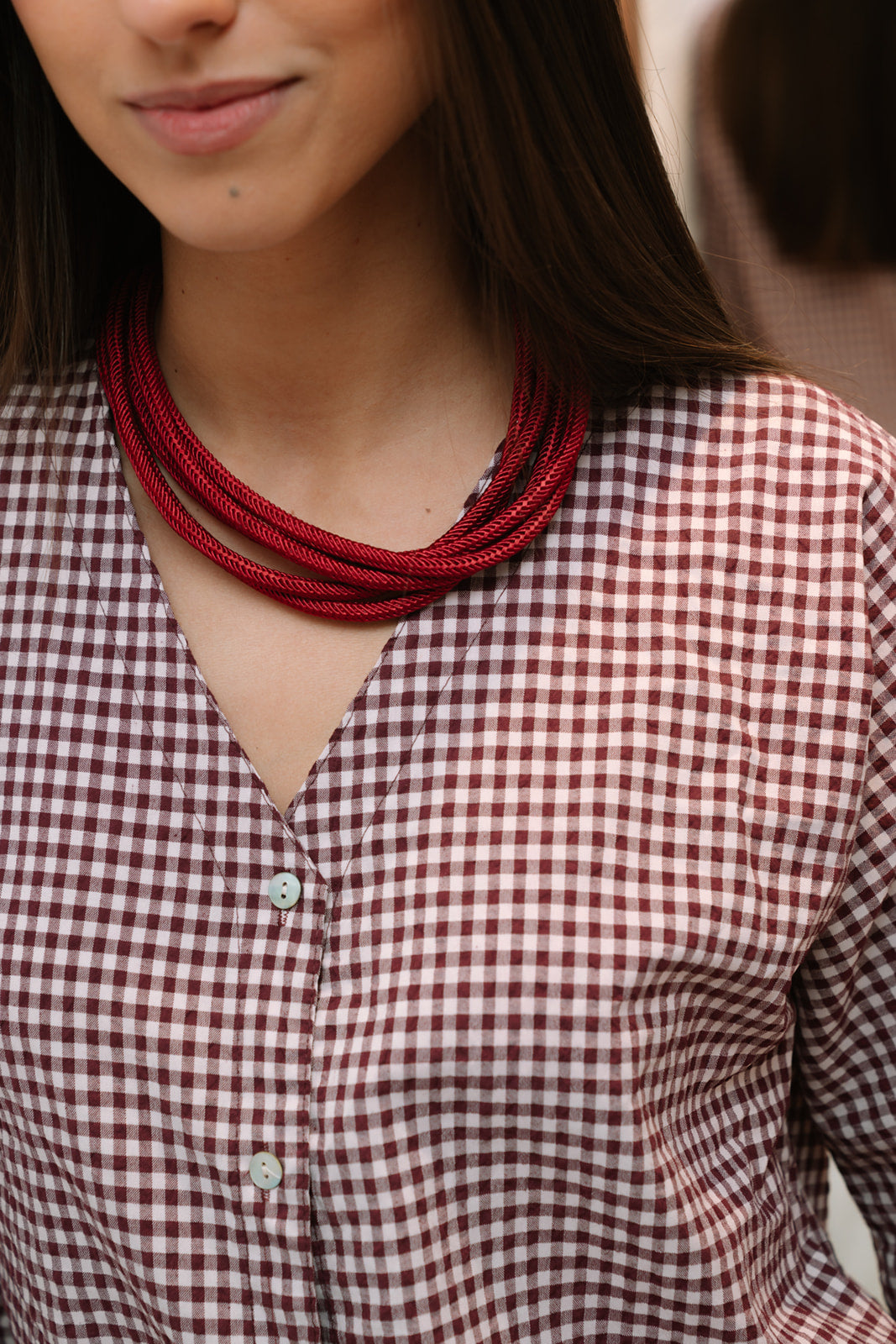 Collar ETNIK burdeos
