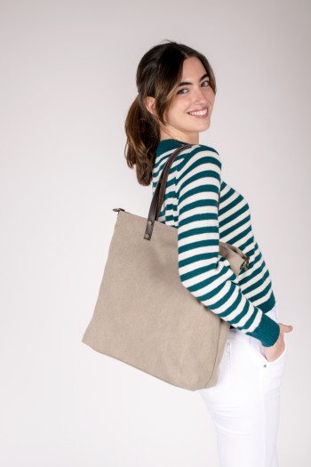 BOLSO PIEL TAUPE