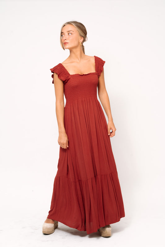Vestido BAMBUR terracota