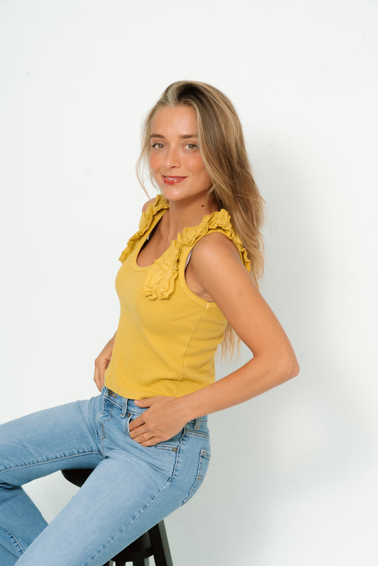 Camiseta ROLLY-VOL mostaza