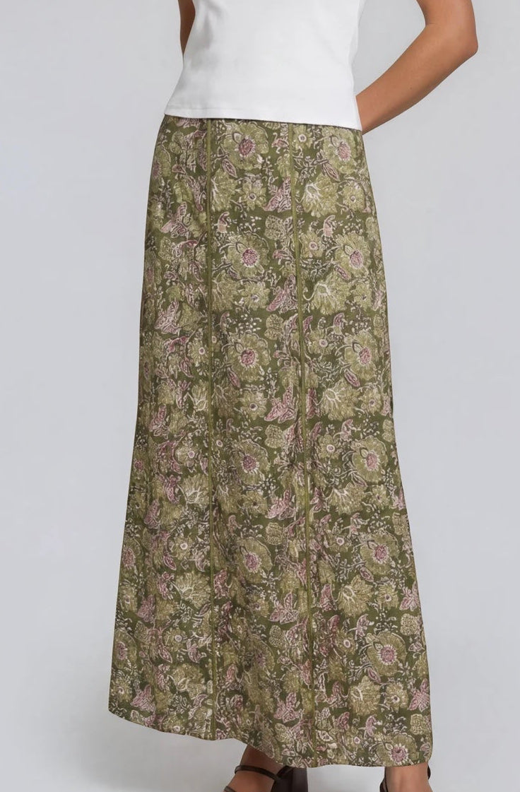 Falda NERVS flores verde