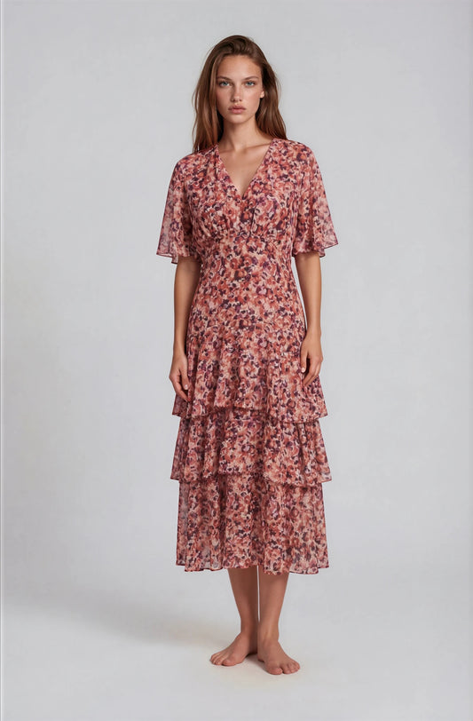 Vestido FLOWY teja