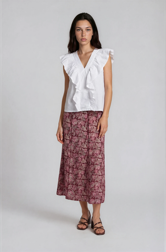 Falda NERVS flores rosas