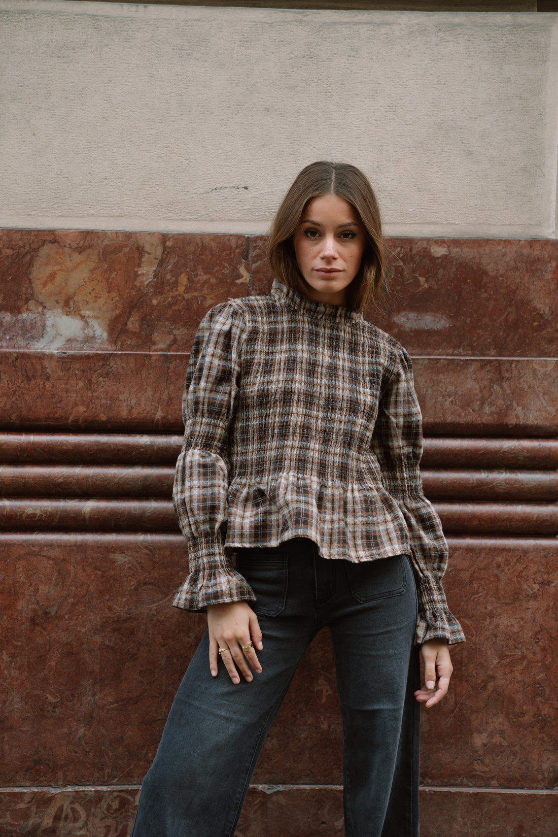 Blusa SCOTH tonos marrones