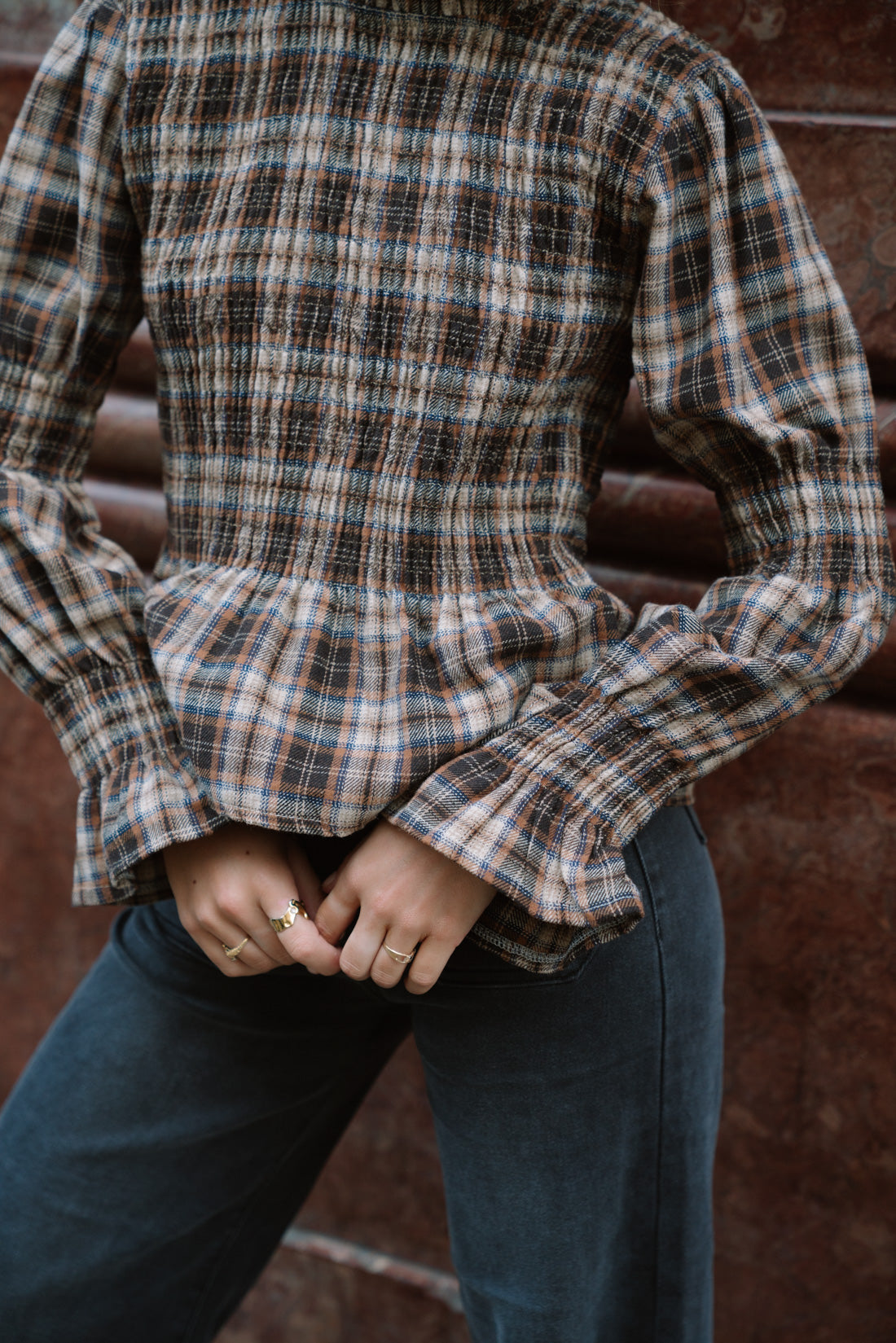 Blusa SCOTH tonos marrones