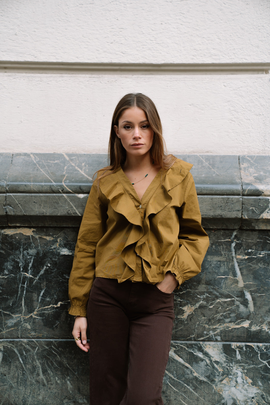 Blusa VIOLETT mostaza