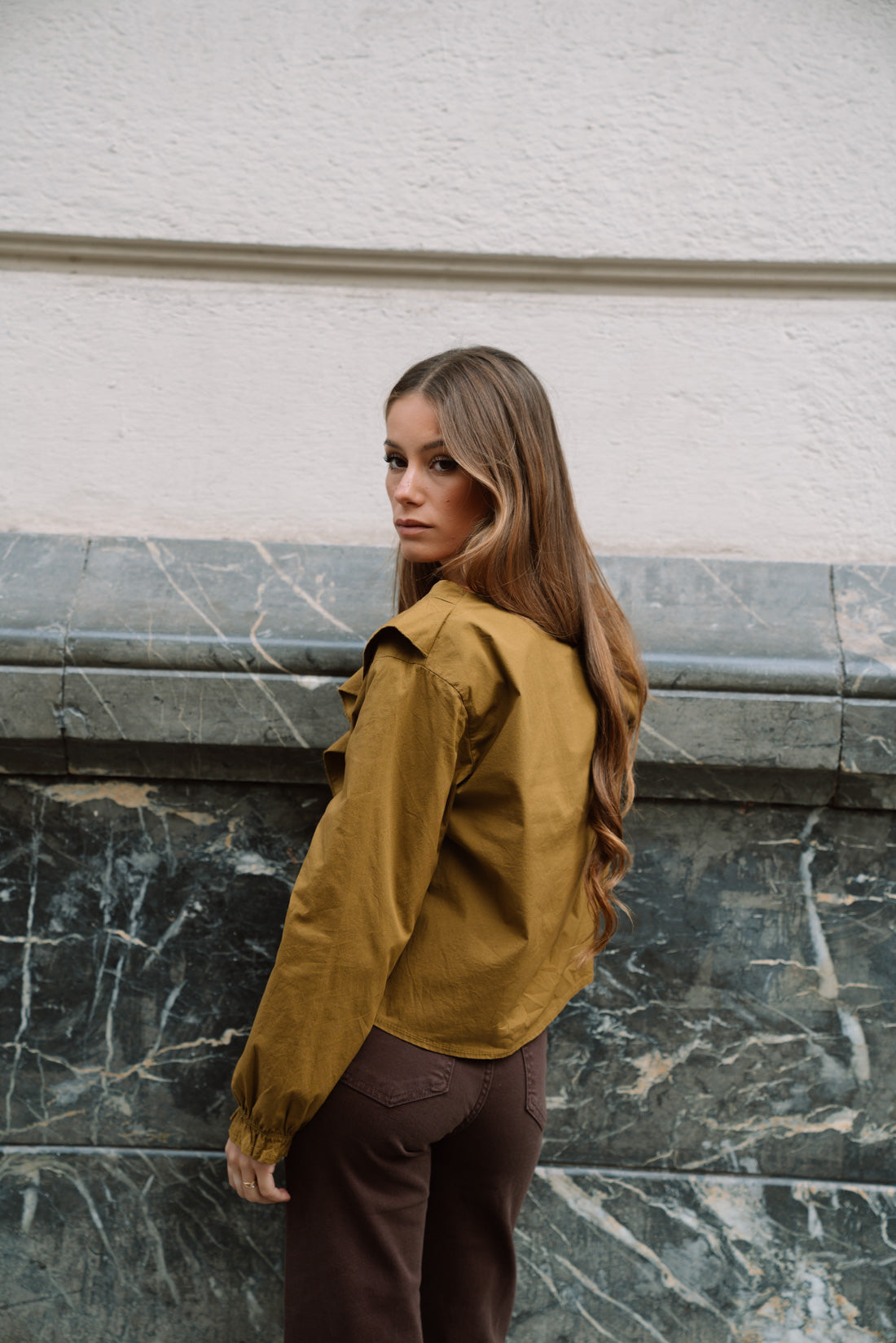 Blusa VIOLETT mostaza