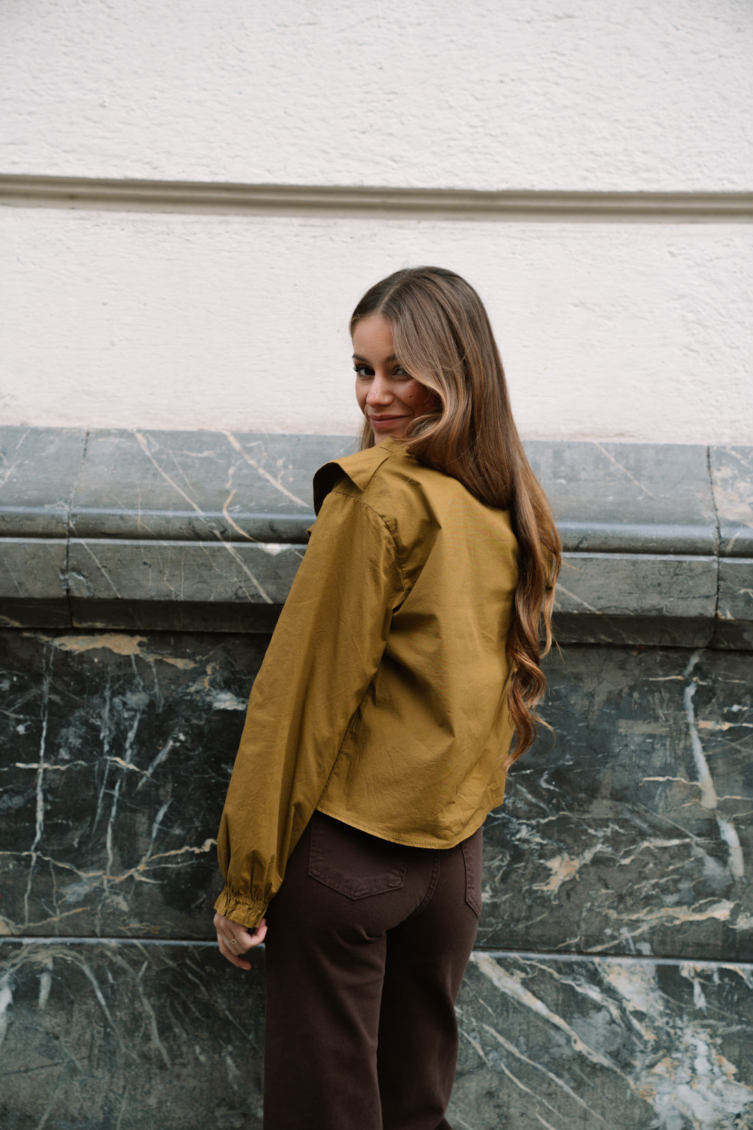 Blusa VIOLETT mostaza