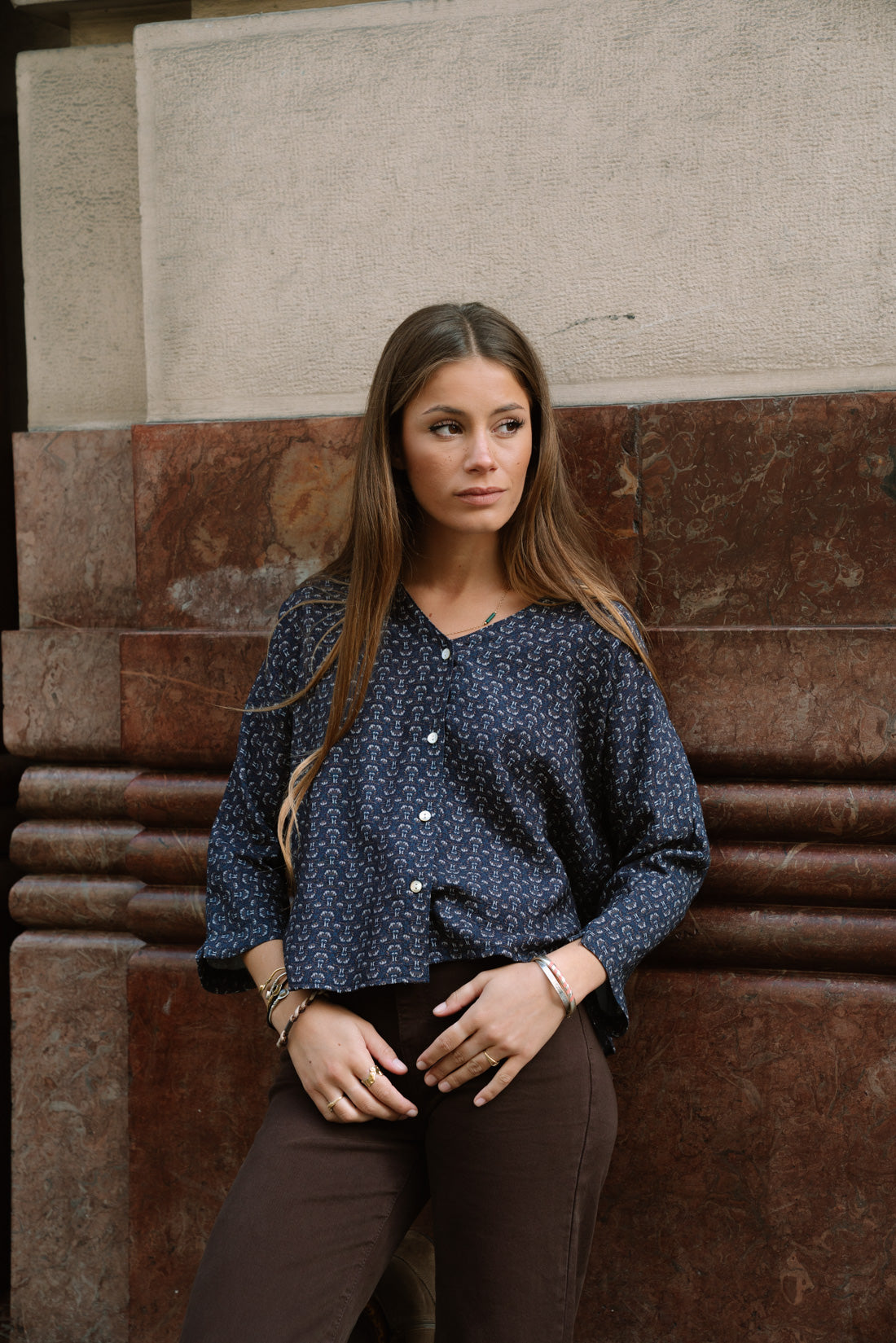 Blusa ELSA estampada azules