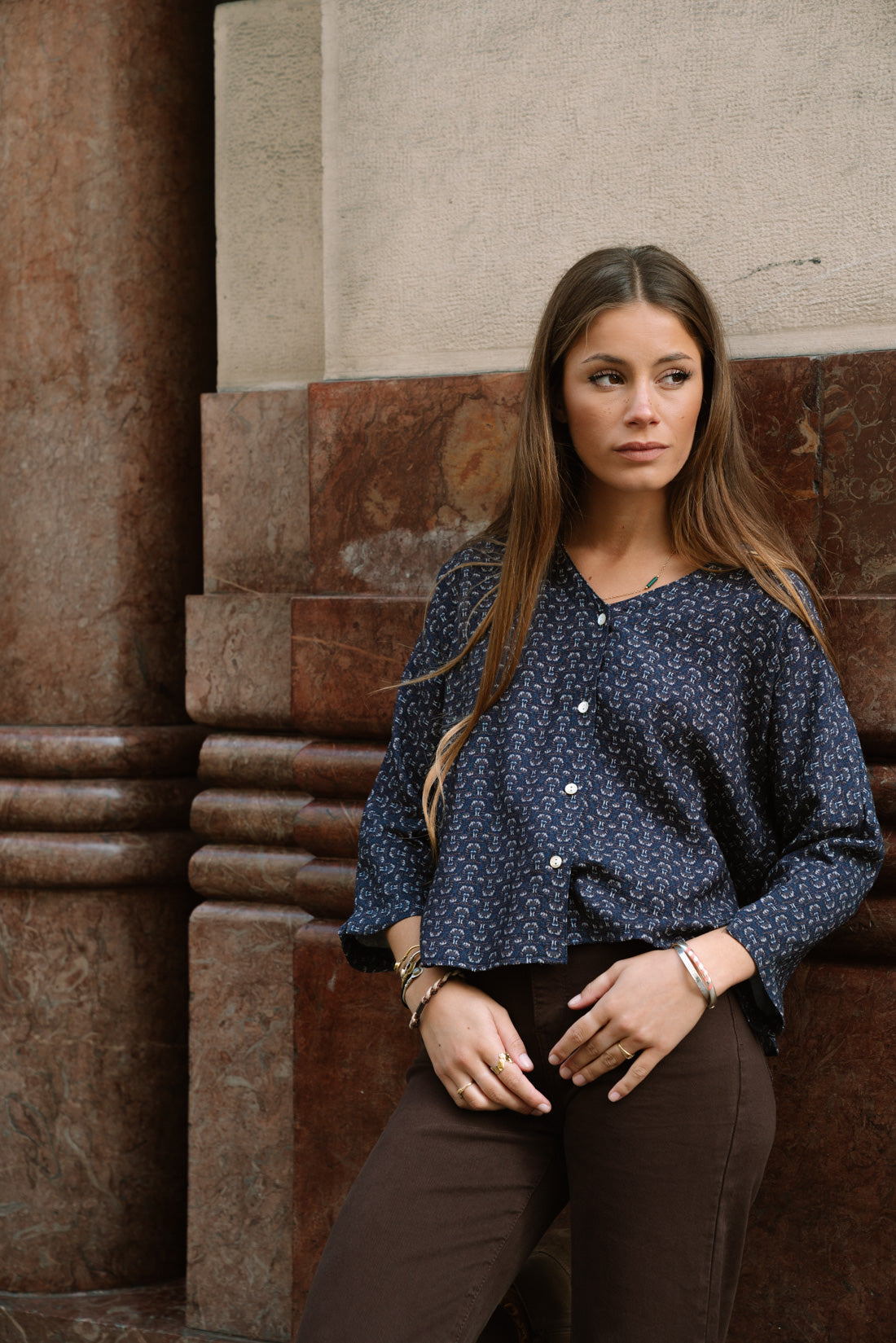 Blusa ELSA estampada azules