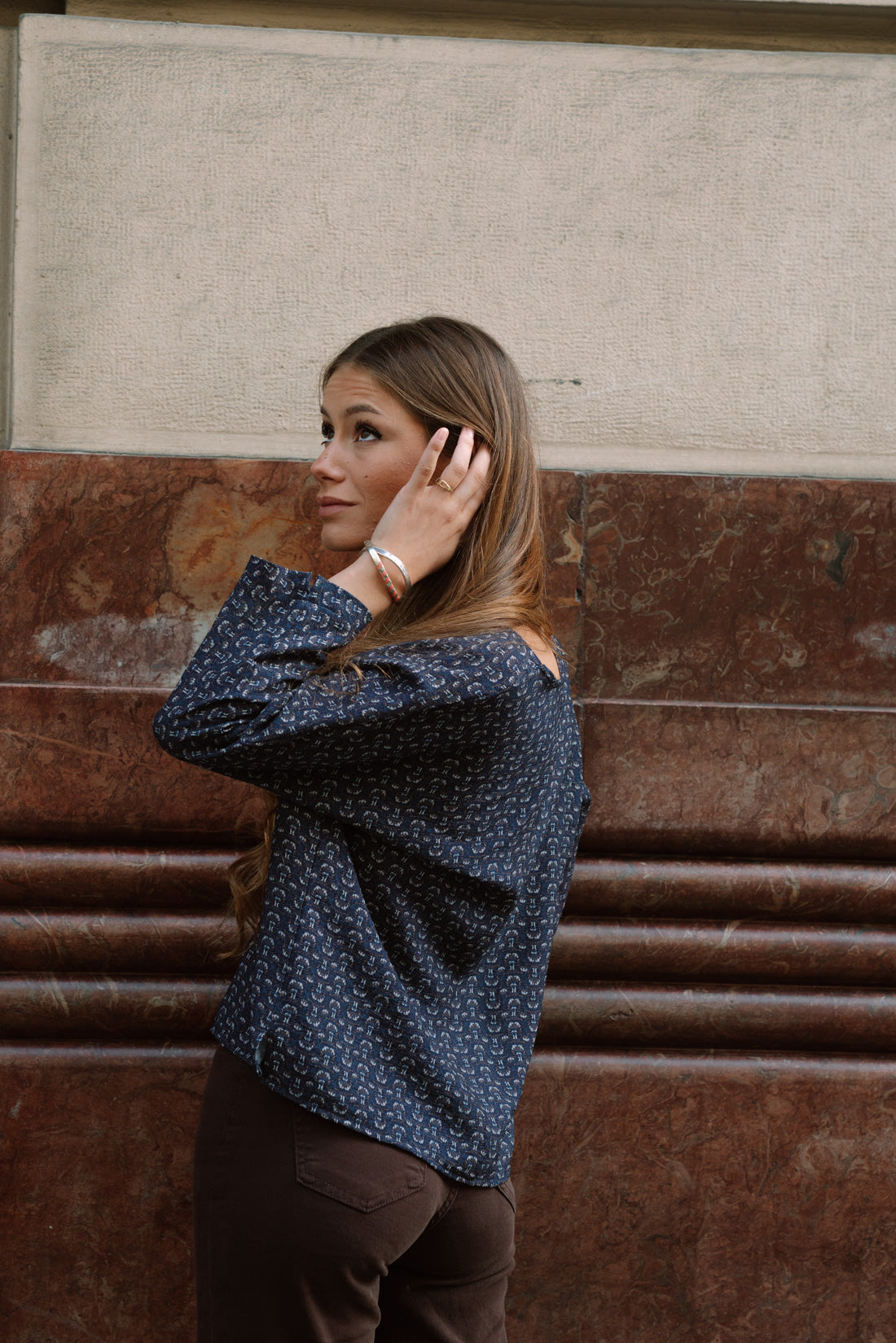 Blusa ELSA estampada azules