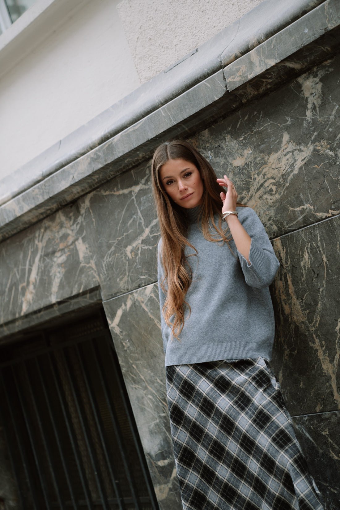 Falda SKOTTA tartán gris