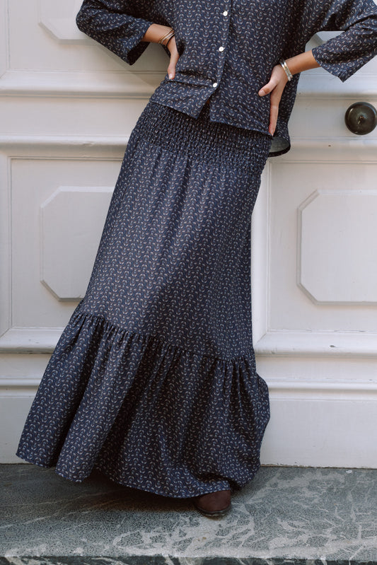 Falda VOILÉ estampada azules