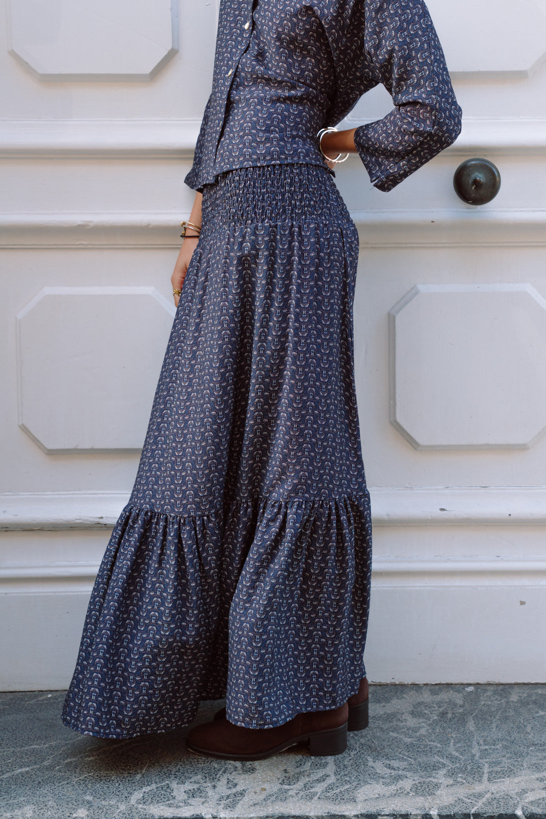 Falda VOILÉ estampada azules