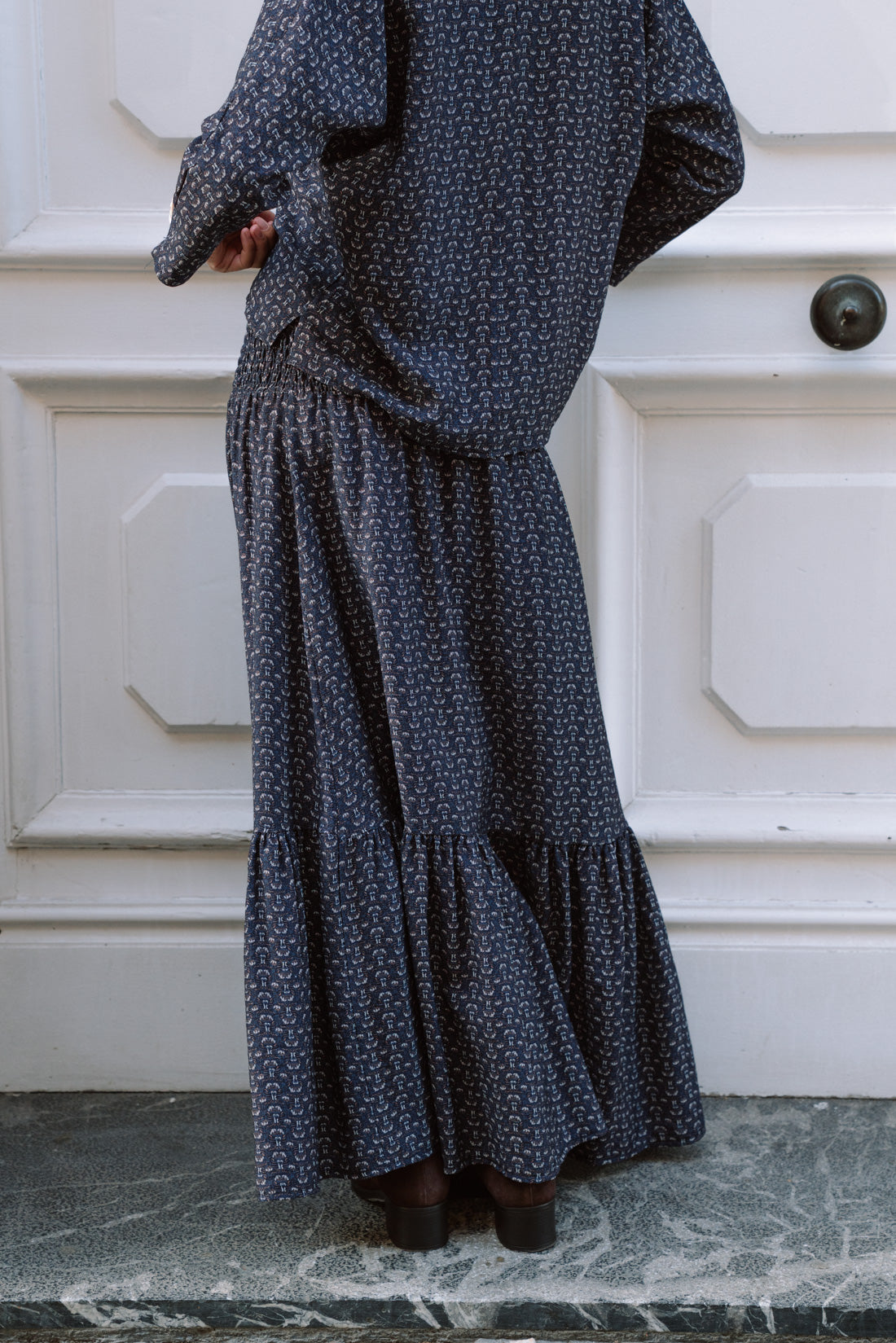 Falda VOILÉ estampada azules