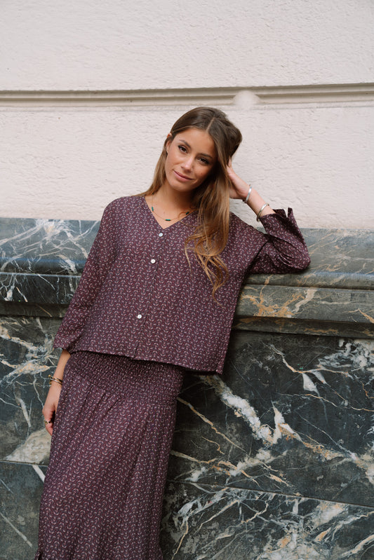 Blusa ELSA estampado choco