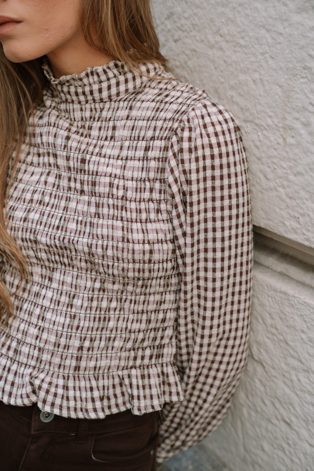 Camisa KHURY vichy choco