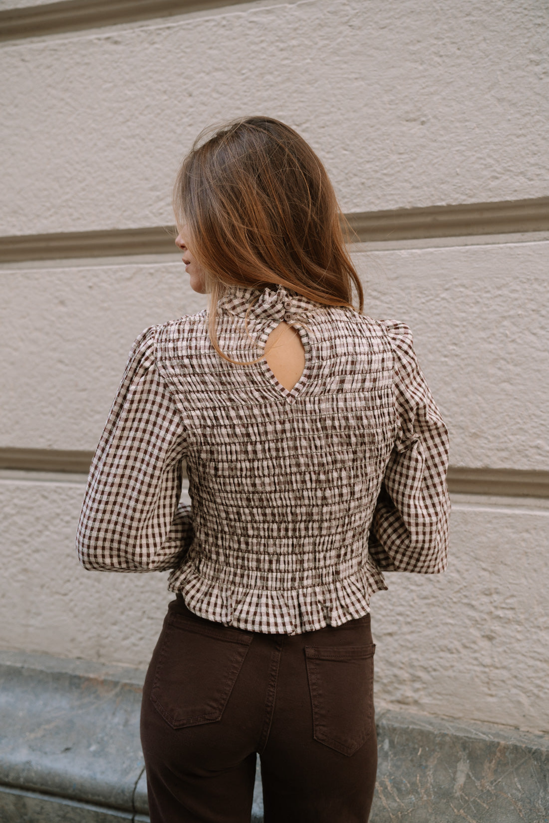 Camisa KHURY vichy choco