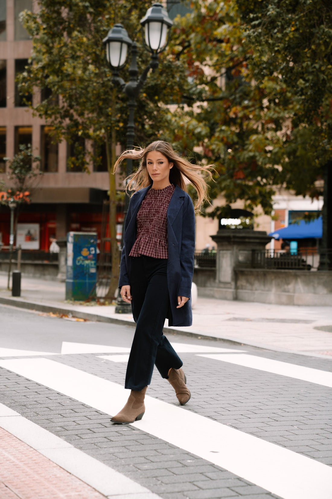 Blusa PLUMM  tartan vino