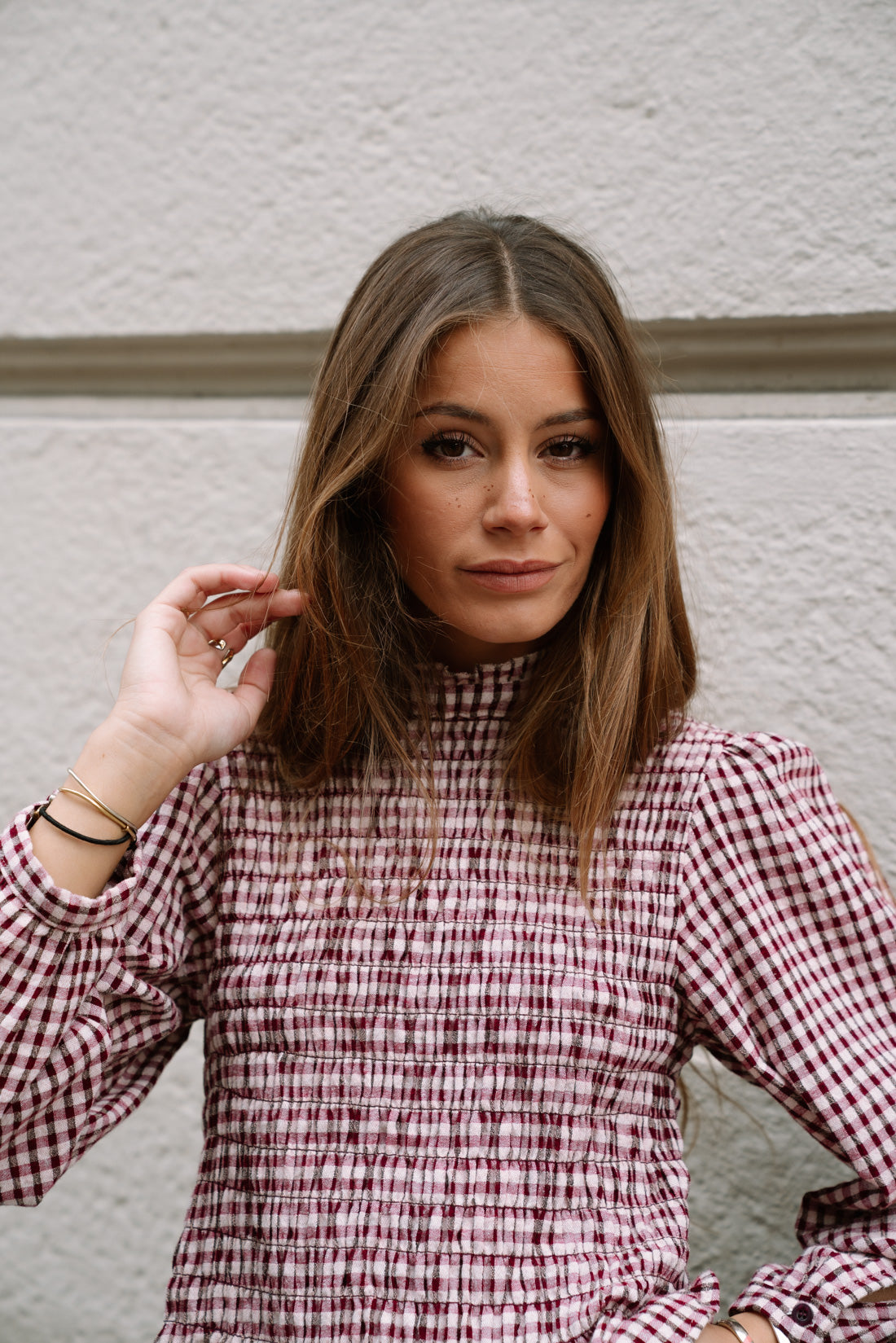 Camisa KHURY vichy vino