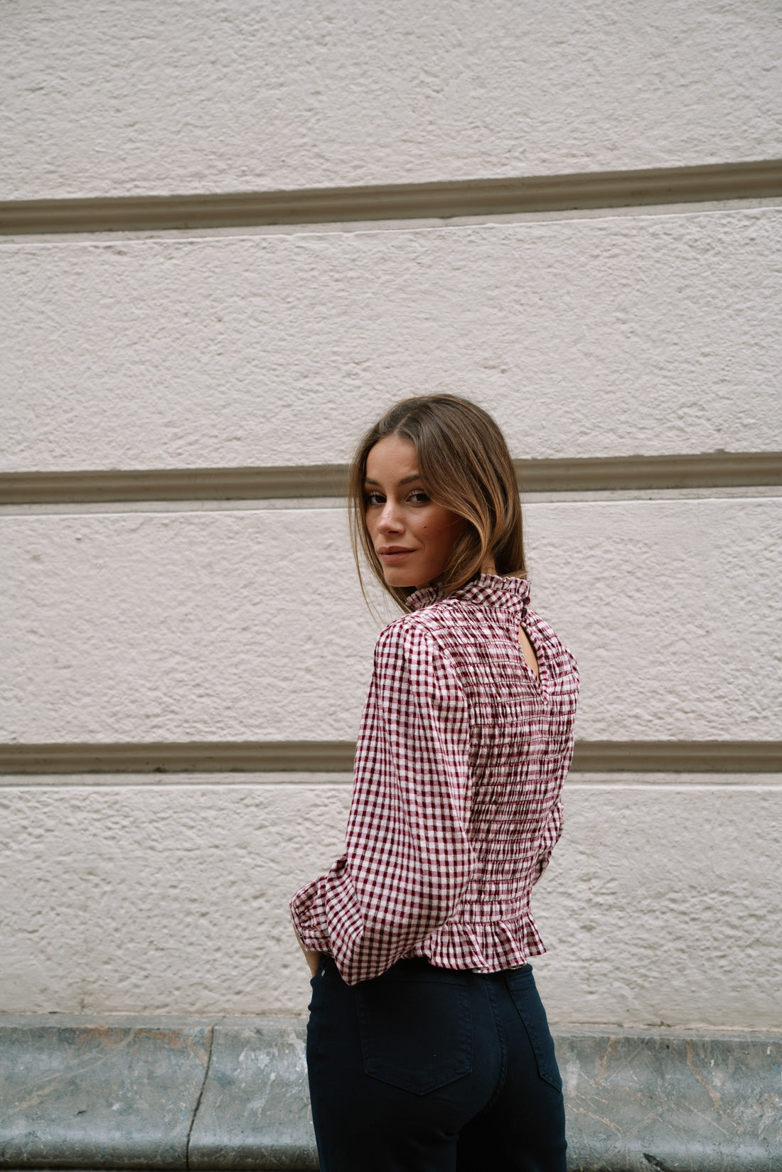 Camisa KHURY vichy vino