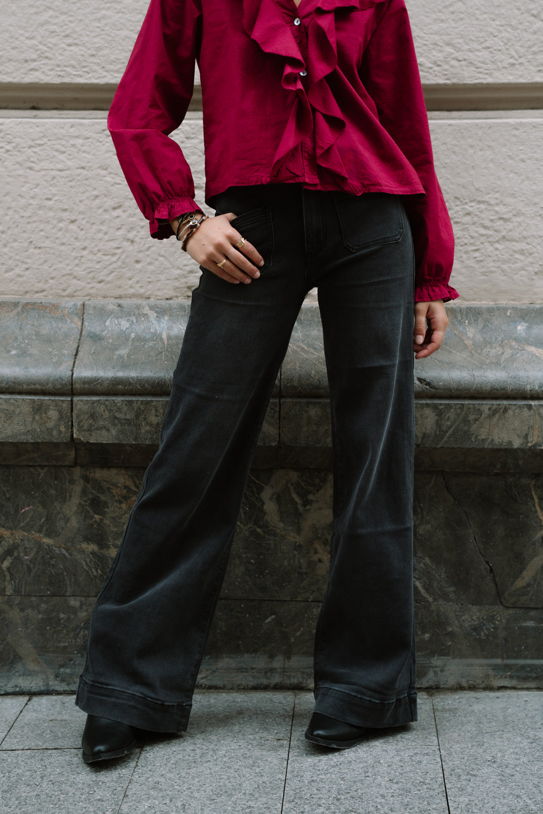 Pantalón FORY vaquero gris