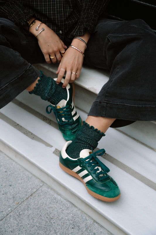 Calcetines brillo verdes