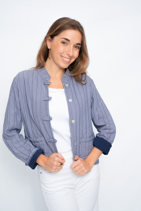 Chaqueta NIPP rayas marino