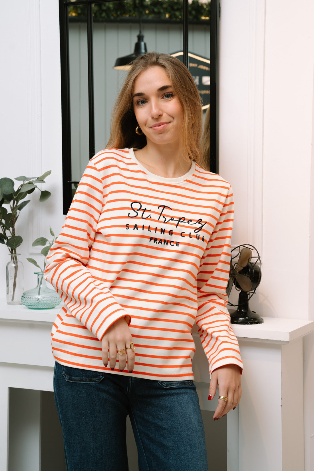 Camiseta rayas naranja