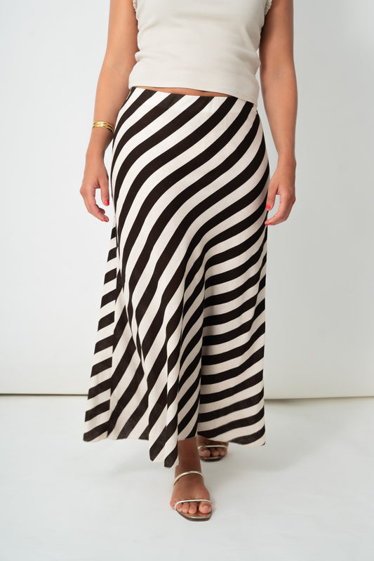 Falda DYAGG rayas choco