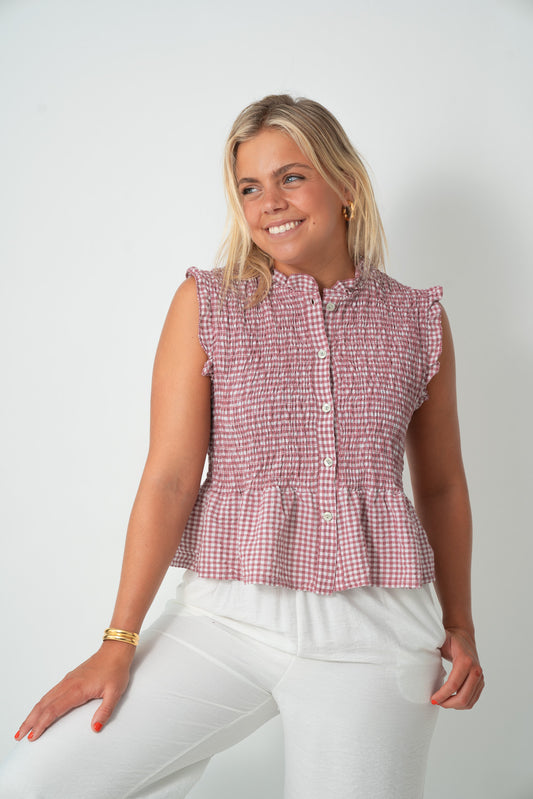 Camisa ANETT vichy rosa
