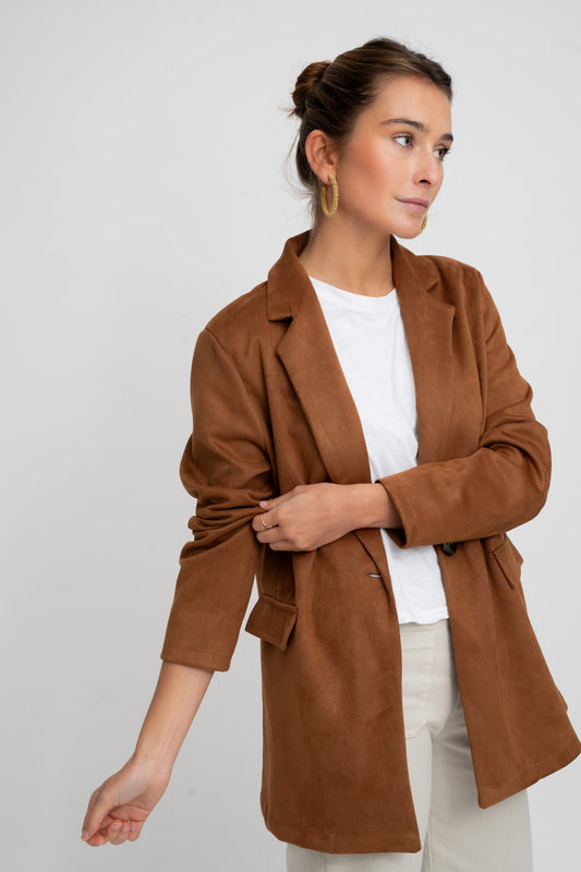 Blazer HAMPTON antelina cognac