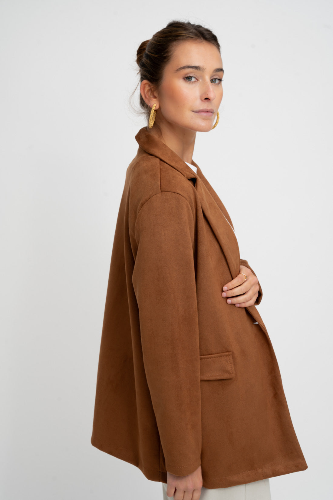 Blazer HAMPTON antelina cognac