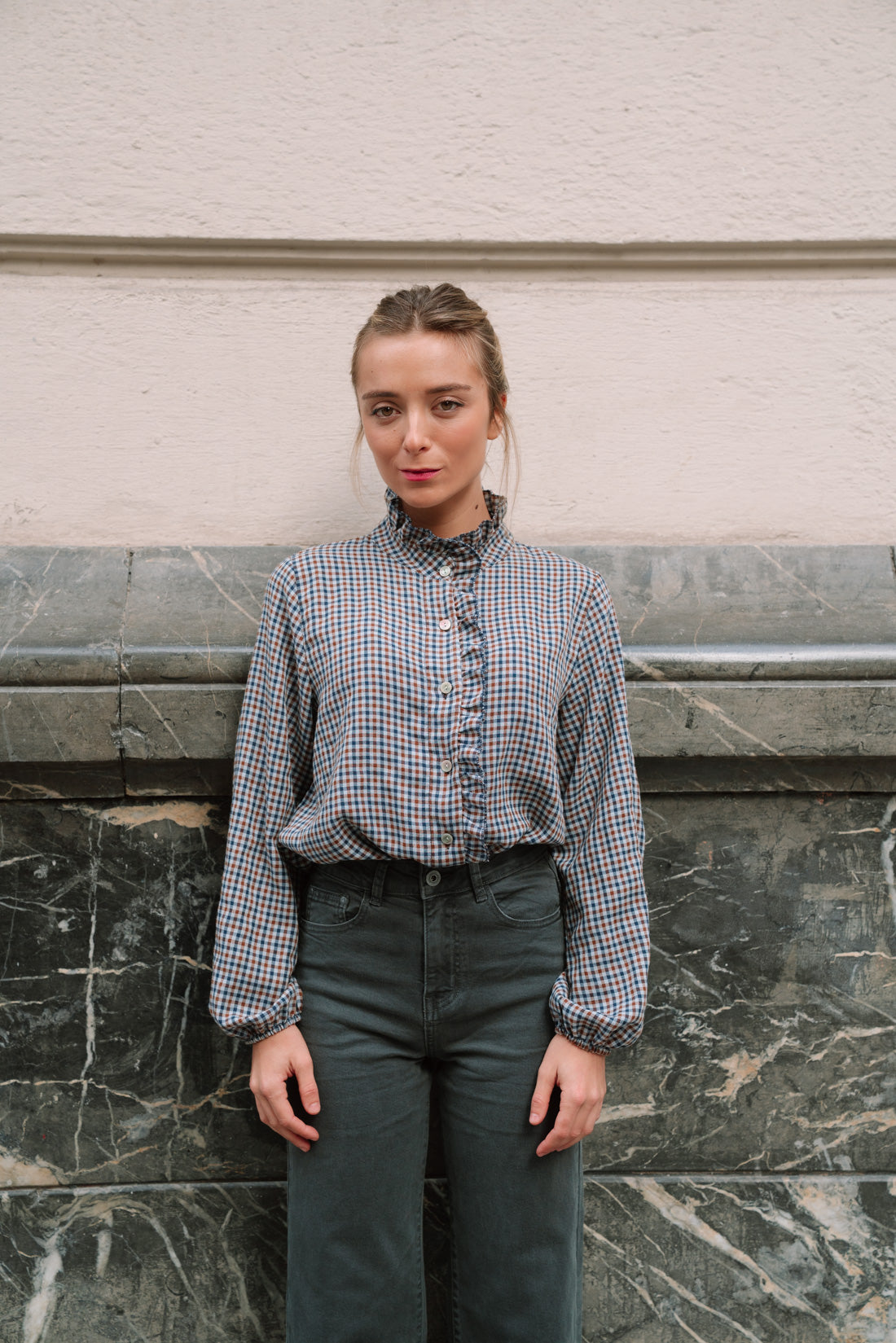 Camisa GIGHY vichy azul