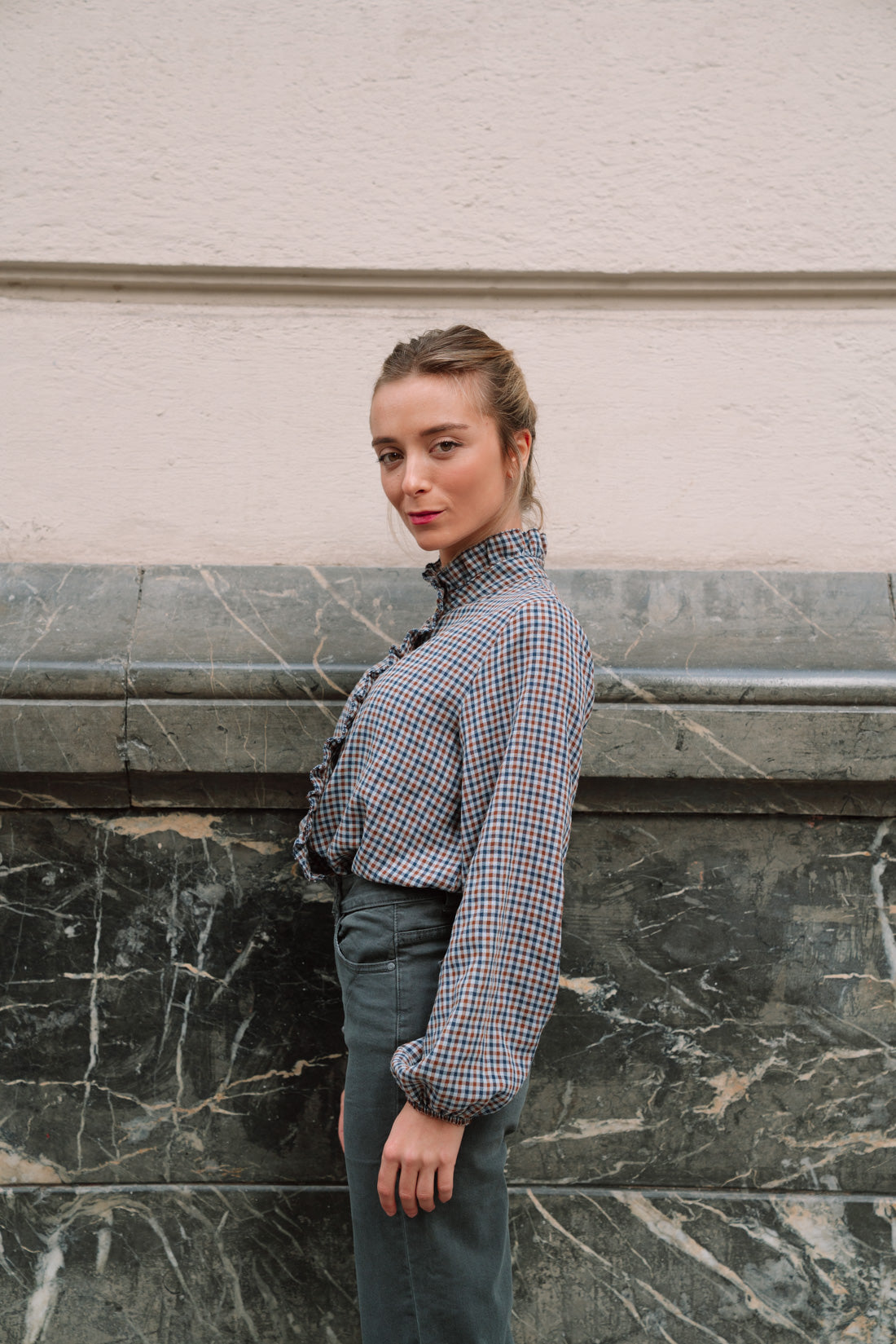 Camisa GIGHY vichy azul