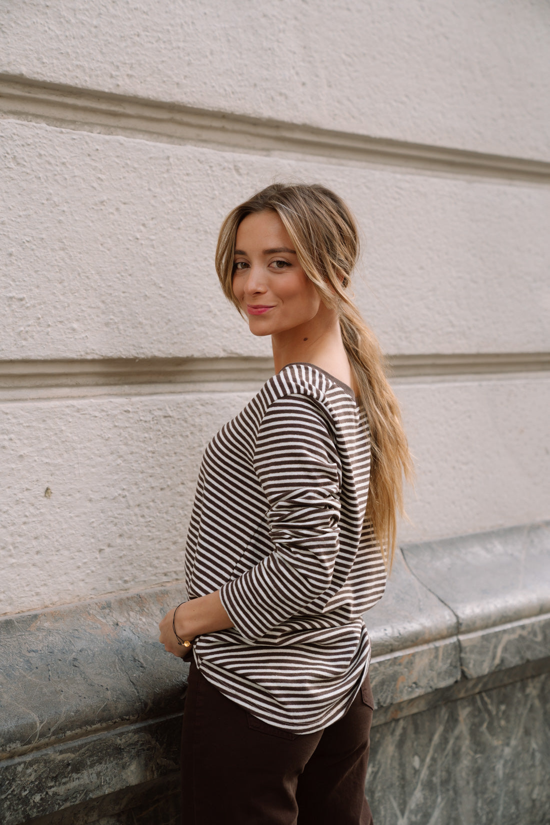 Jersey BIARRITZ rayas choco