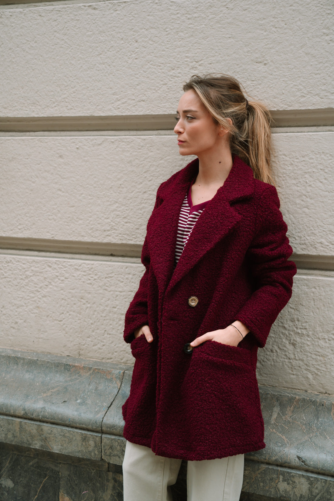 Abrigo DOLLY burdeos