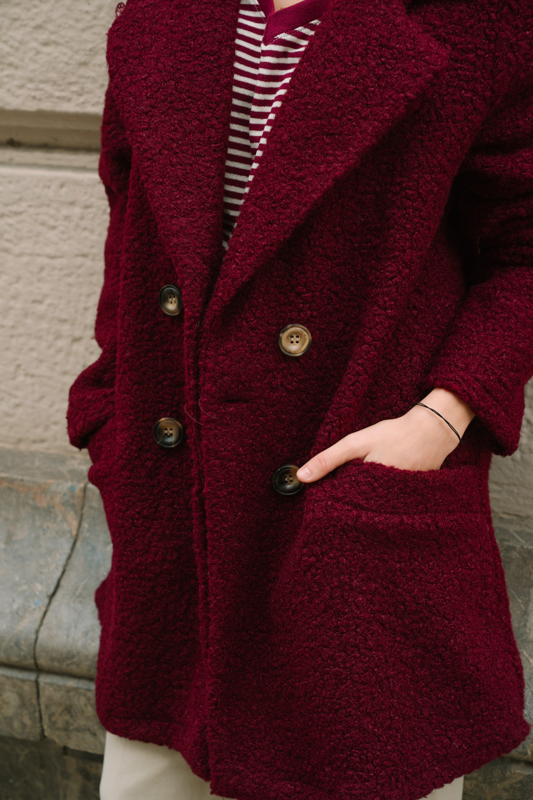 Abrigo DOLLY burdeos