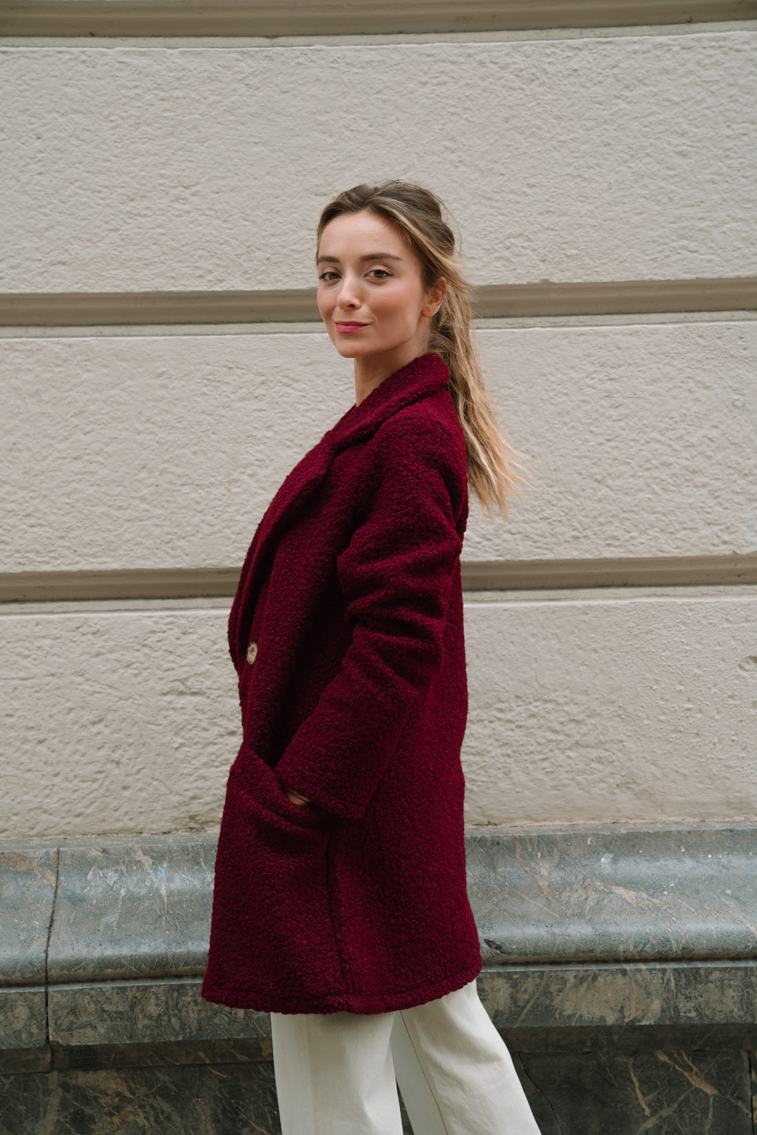 Abrigo DOLLY burdeos