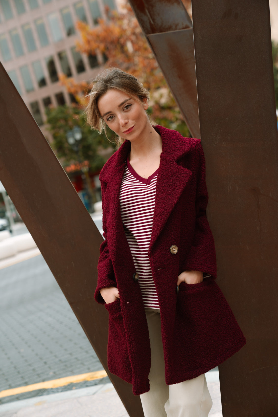 Abrigo DOLLY burdeos