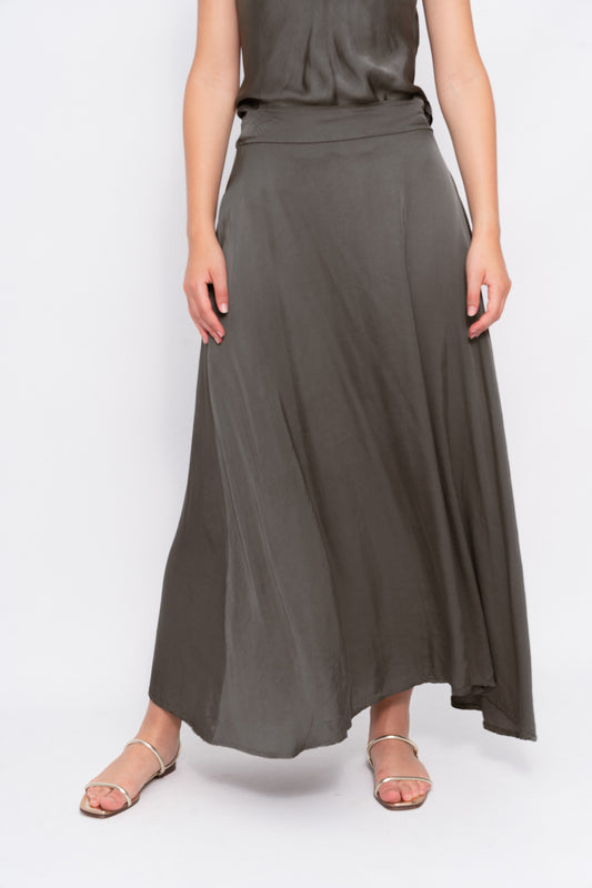 Falda POCKS seda gris