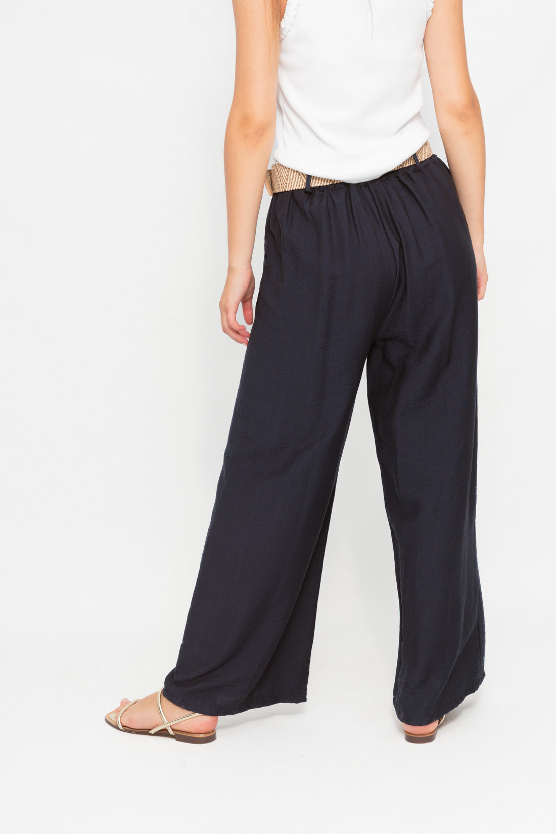 Pant RAFH marino cinturón zig zag