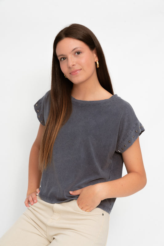 Camiseta STARS marino (lavado)