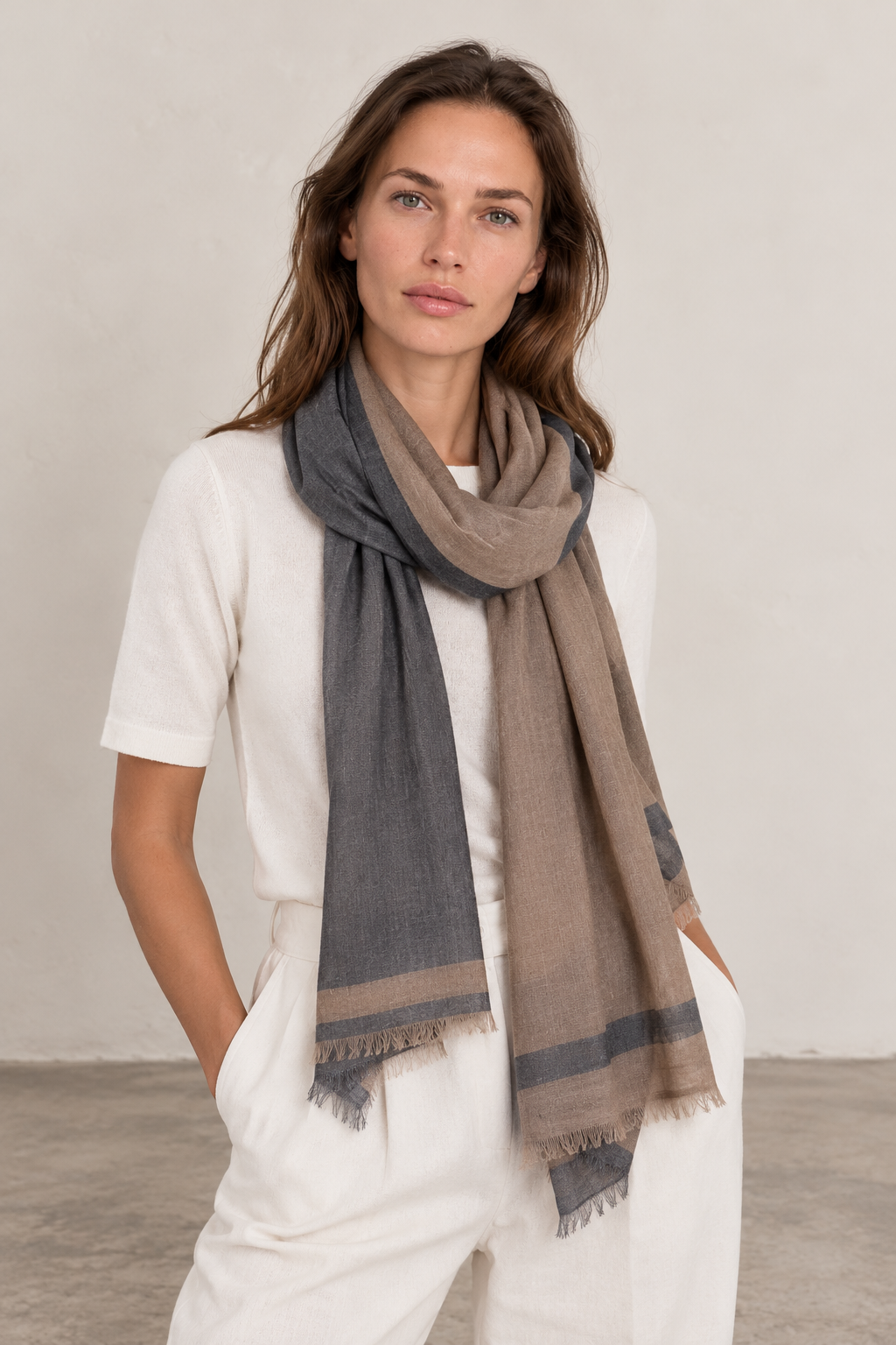 Foulard ASW 85F marrón