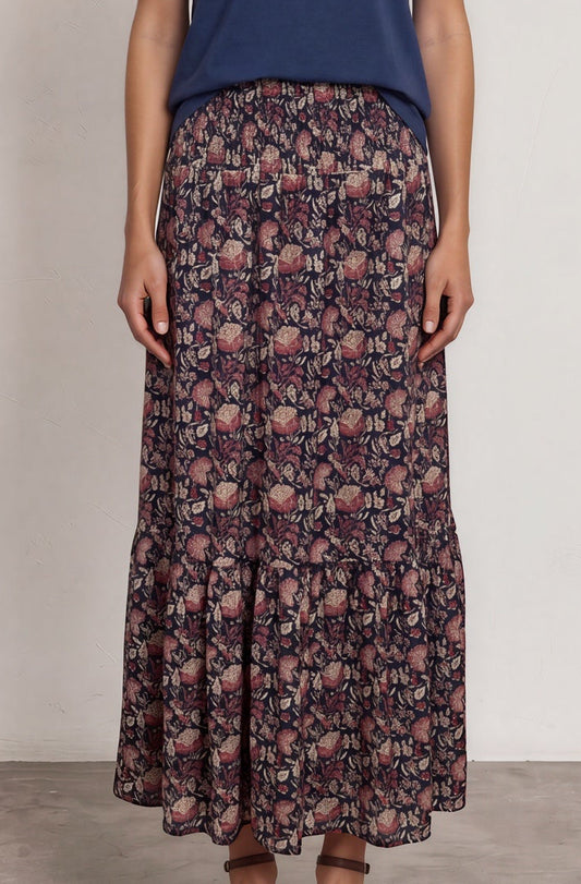 Falda VOILÉ flores azul