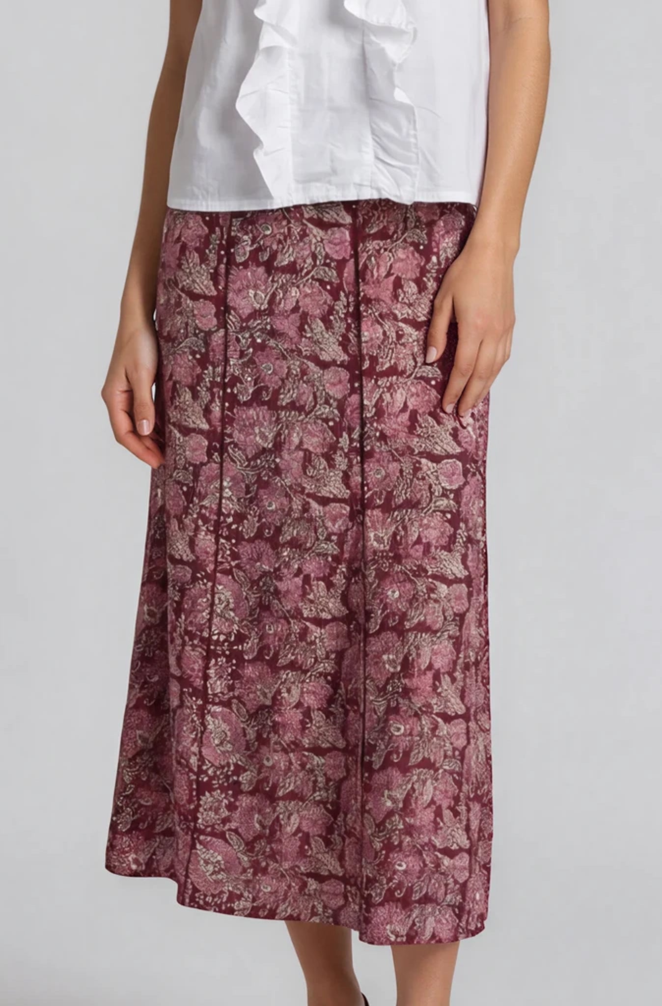 Falda NERVS flores rosas