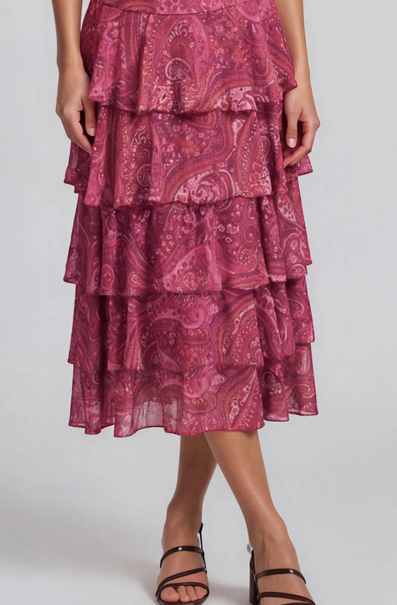 Falda PAISLEY fucsias