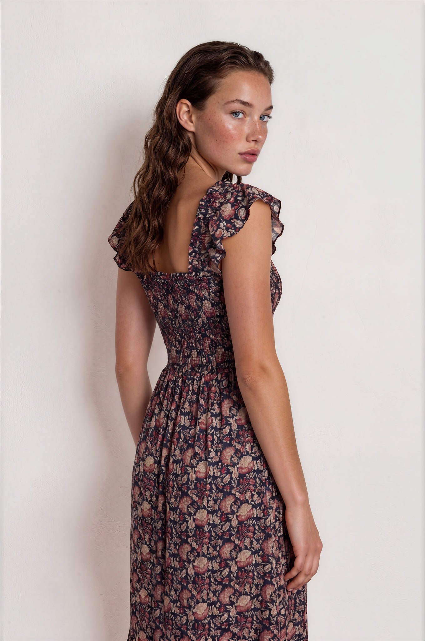 Vestido BEEWY flores marino
