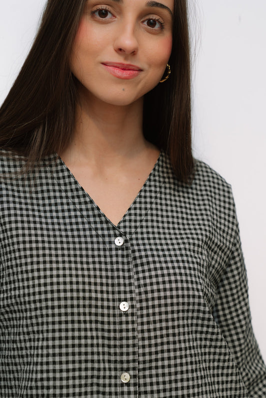 Blusa ELSA vichy negro