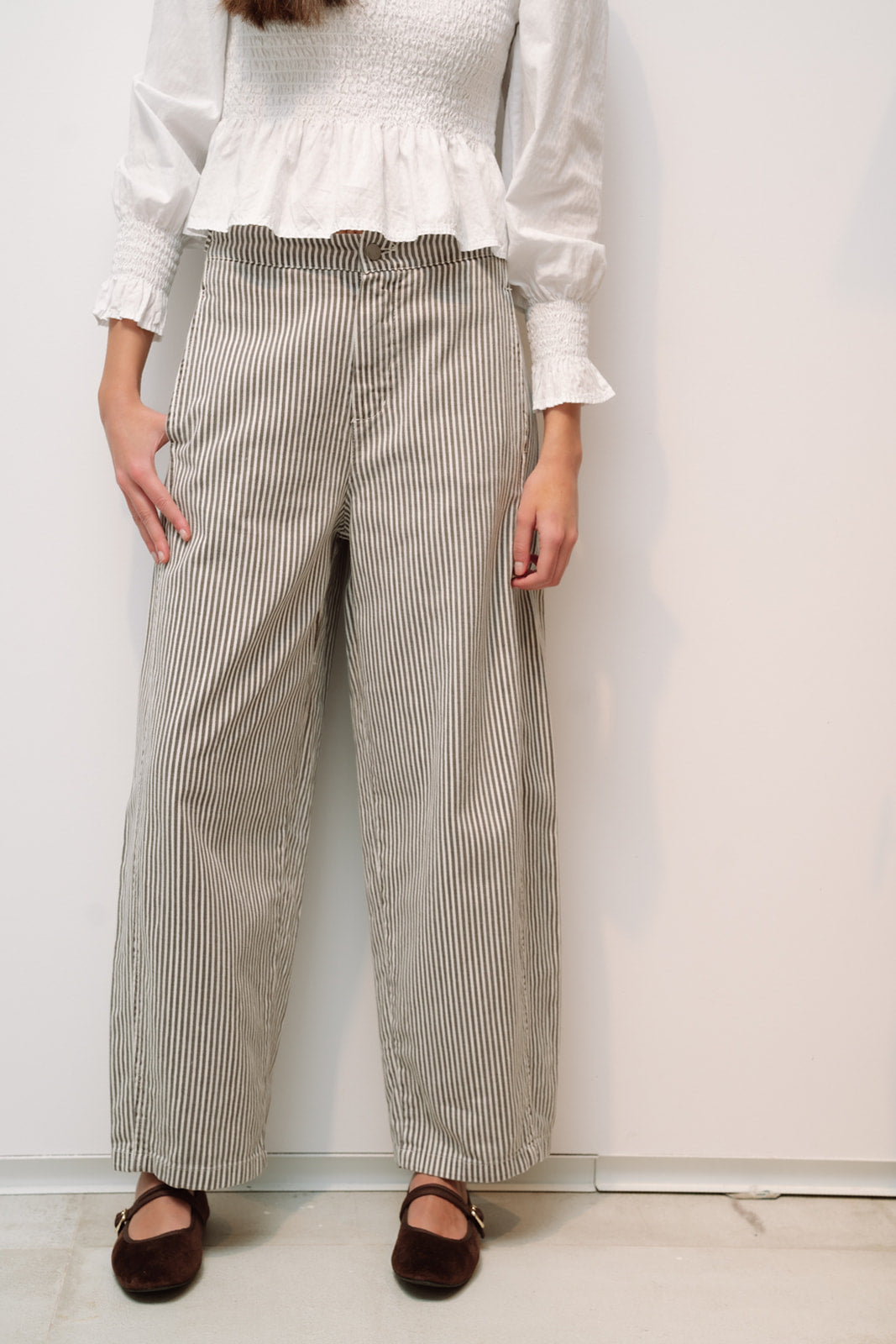 Pantalón HERON raya marrón